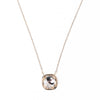 Crystal Glow Square Necklace - Linen Champagne Kiss