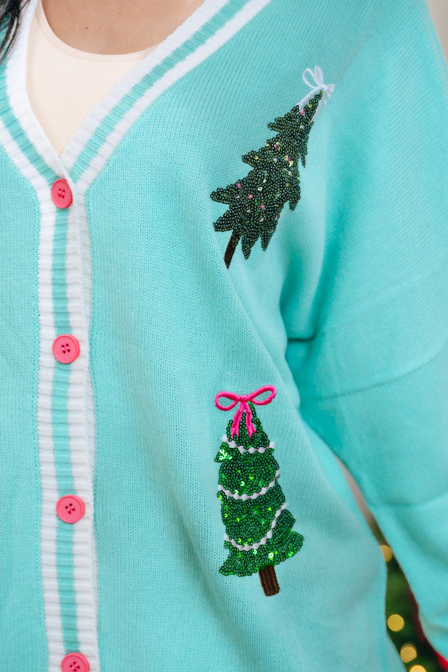 Spruced Trees Relaxed Cardigan