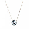 Crystal Glow Round Necklace - Linen Ice Blue