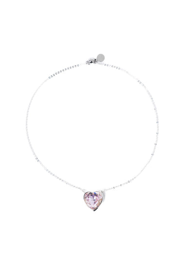 Forever Love Necklace - Liquid Metallic Pearl White Petal