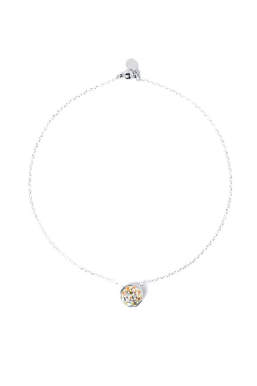 Mini Miami Necklace - Liquid Metallic Pearl White Glow