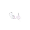Madrid Earrings Small - Liquid Metallic Pearl White Petal