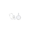 Madrid Earrings Small - Liquid Metallic Pearl White Sugar