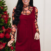 Rory Ribbed Jumper Dress - Burgundy