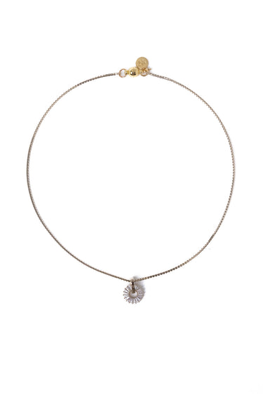 July Necklace - Metallic Linen