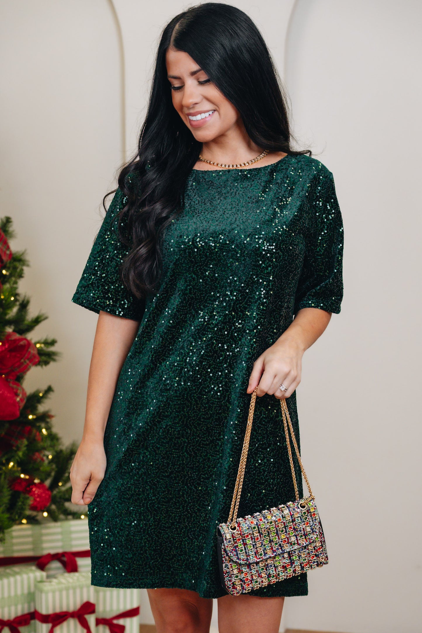 Action Packed Sequin Mini Dress - 2 Colors!