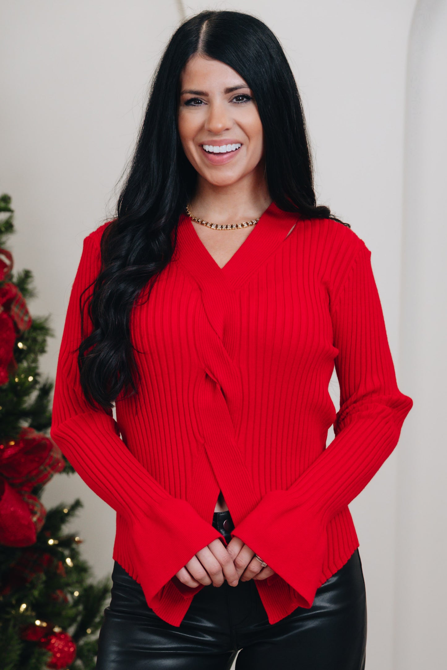 Twisted Treat Sweater Top - 2 Colors!