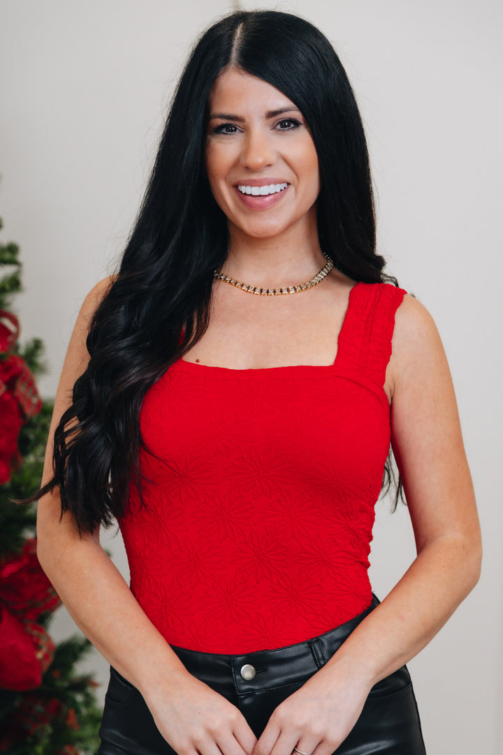 Perfect Settings Floral Tank - Red