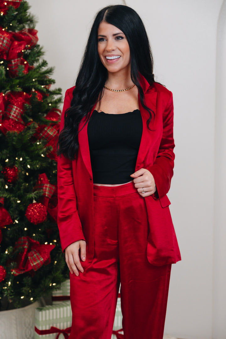 Keeping It Brief Satin Blazer - 3 Colors!