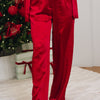Keeping It Brief Satin Pants - Red