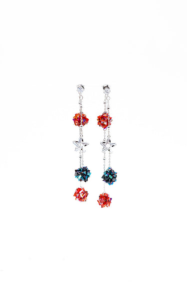 Born In The USA Earrings - Strawberry Denim