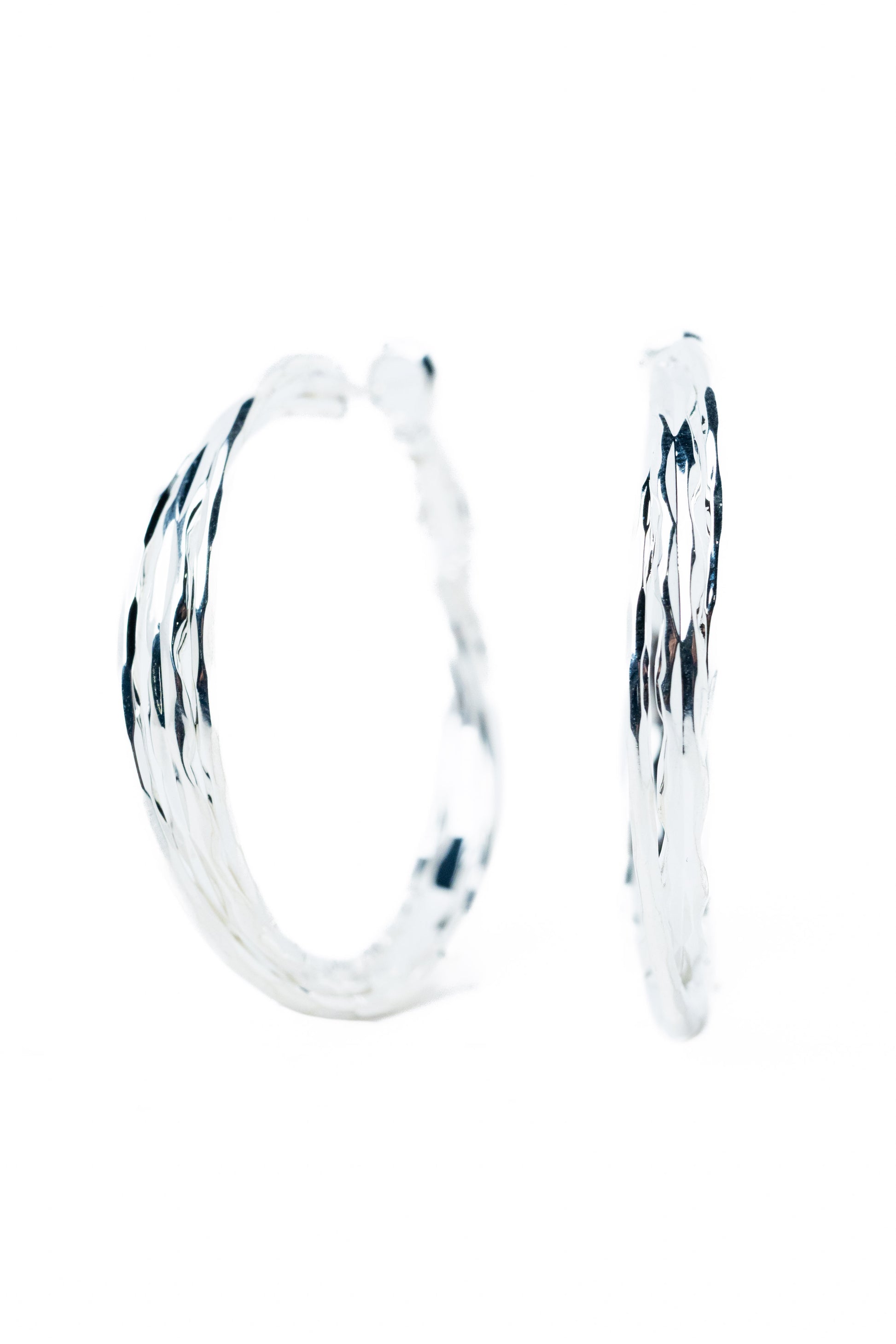 Serene Earrings - Liquid Metallic Pearl White