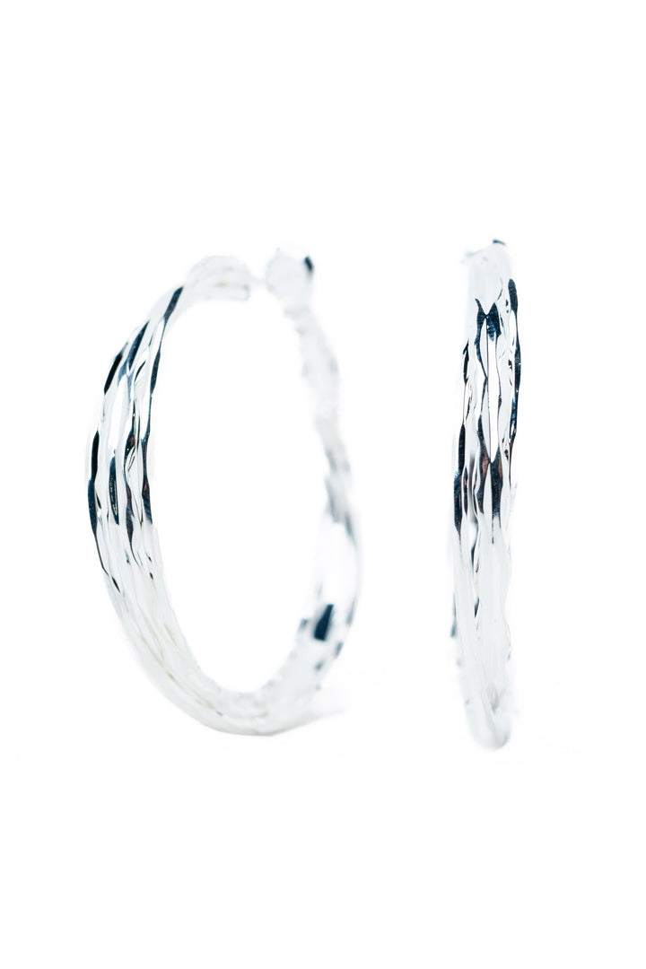 Serene Earrings - Liquid Metallic Pearl White