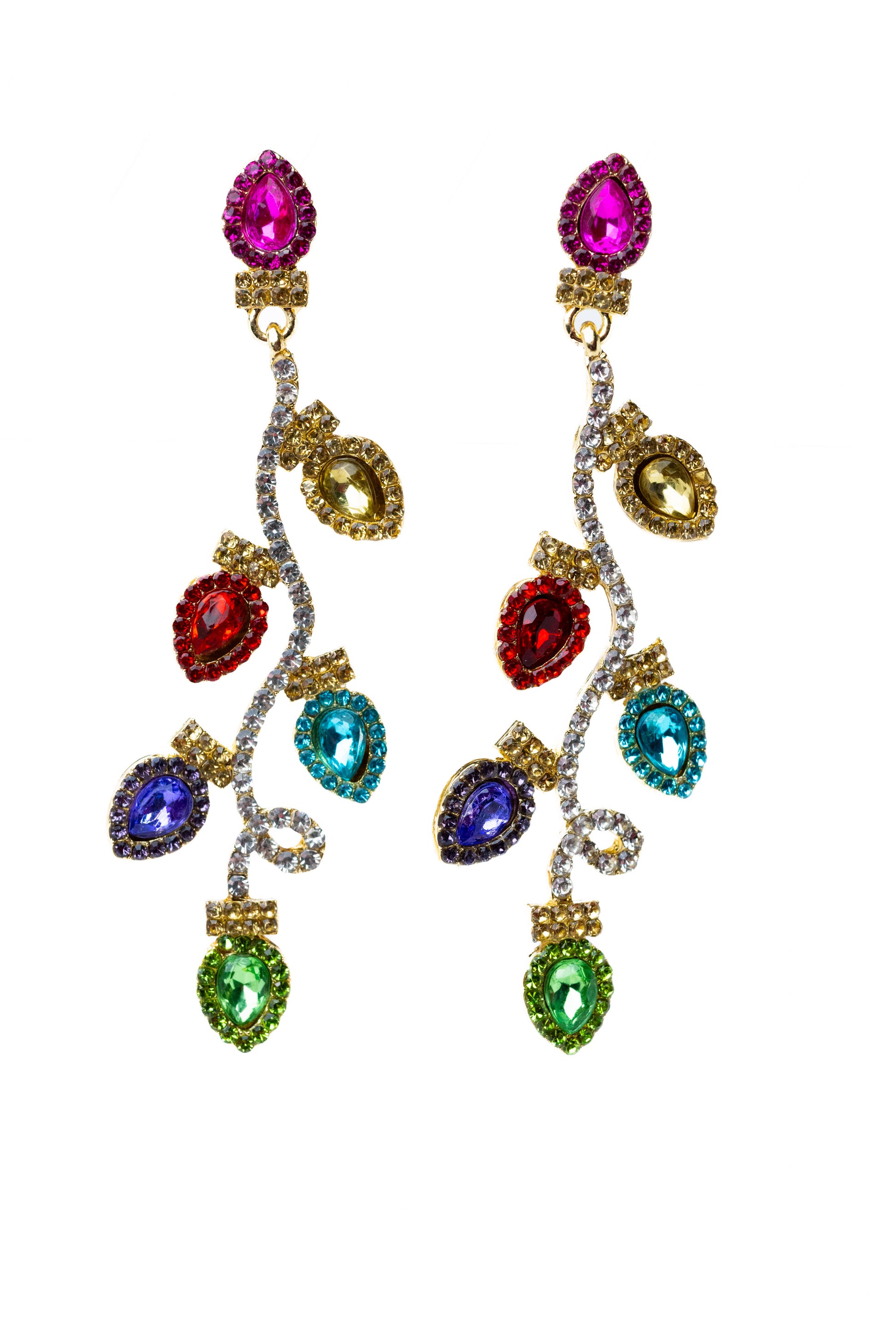 Xmas Lights Earrings - Gold