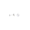 Mini Radiant Love Earrings - Silver Snow Glow