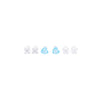 Crystal Love Earring Set - Silver Mermaid Blue