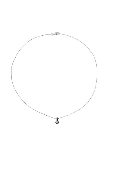 Mirror Ball Necklace - Silver Gunmetal