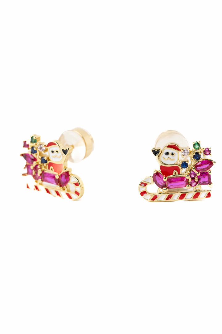 Santa's Sleigh Earrings