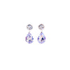 Gigi Drop Earrings - Liquid Metallic Pearl White Lilac
