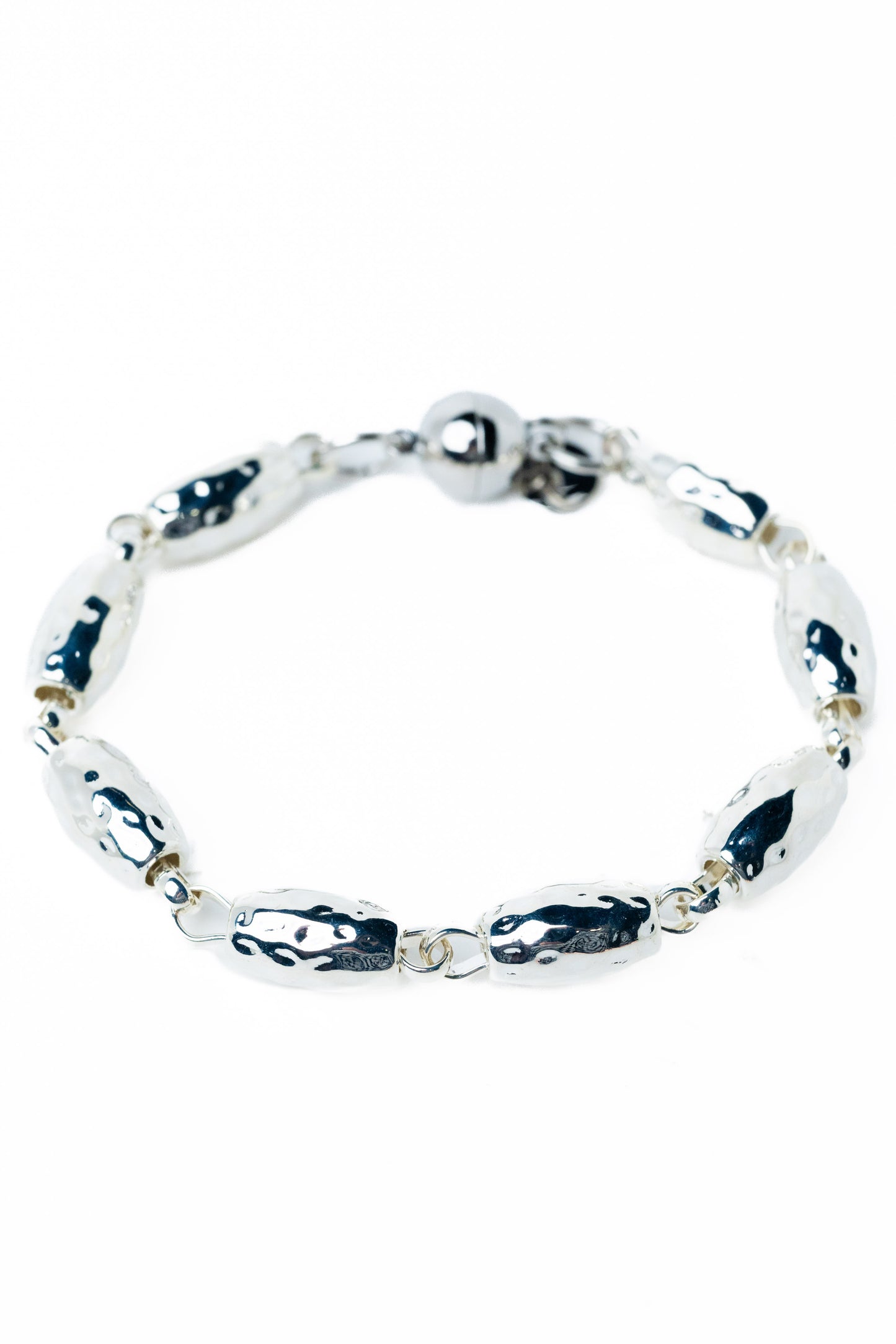 Midnight Rain Bracelet - Liquid Metallic Pearl White