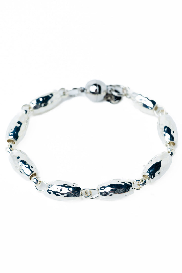 Midnight Rain Bracelet - Liquid Metallic Pearl White