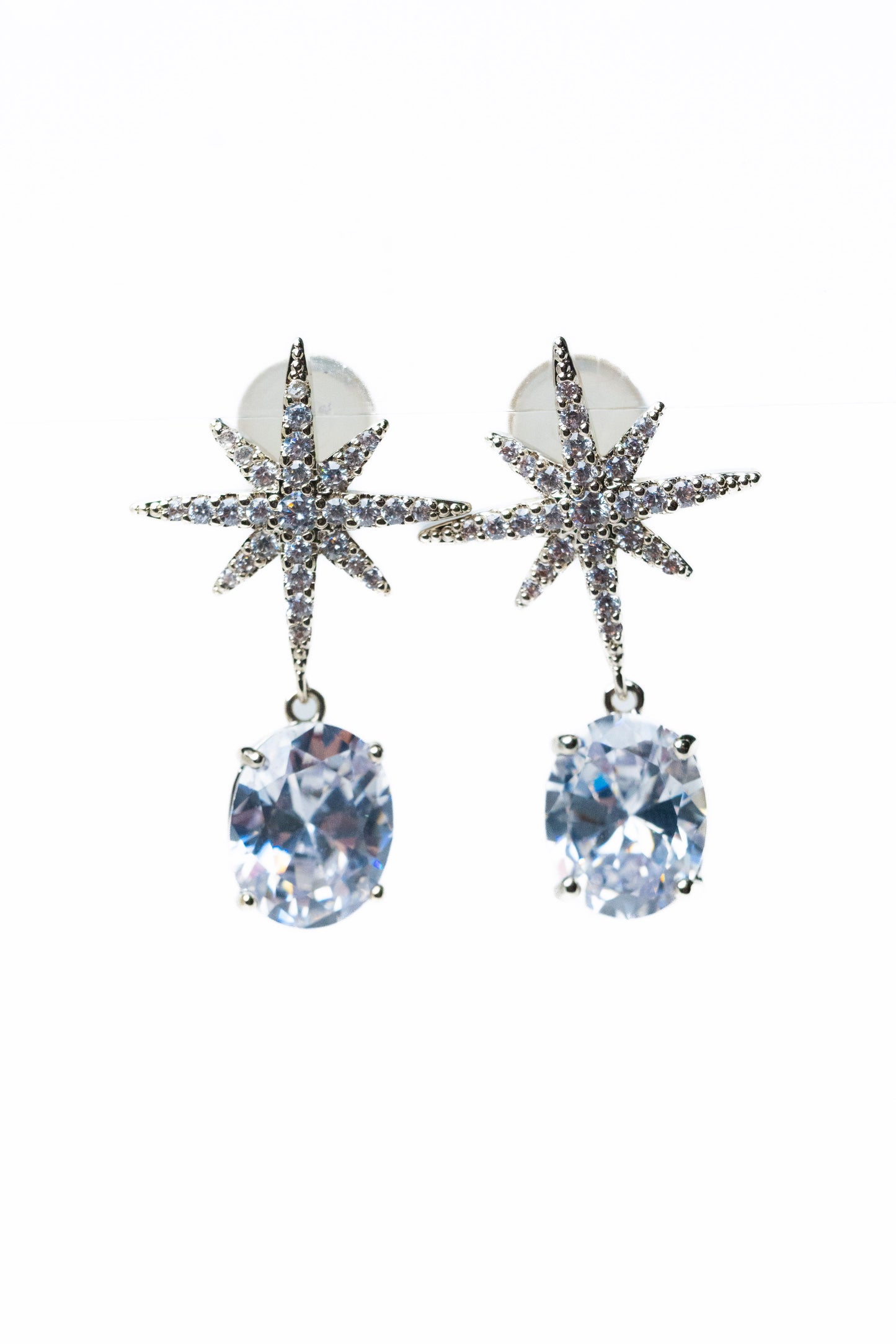 Let It Be Snow Earrings - Metallic Linen