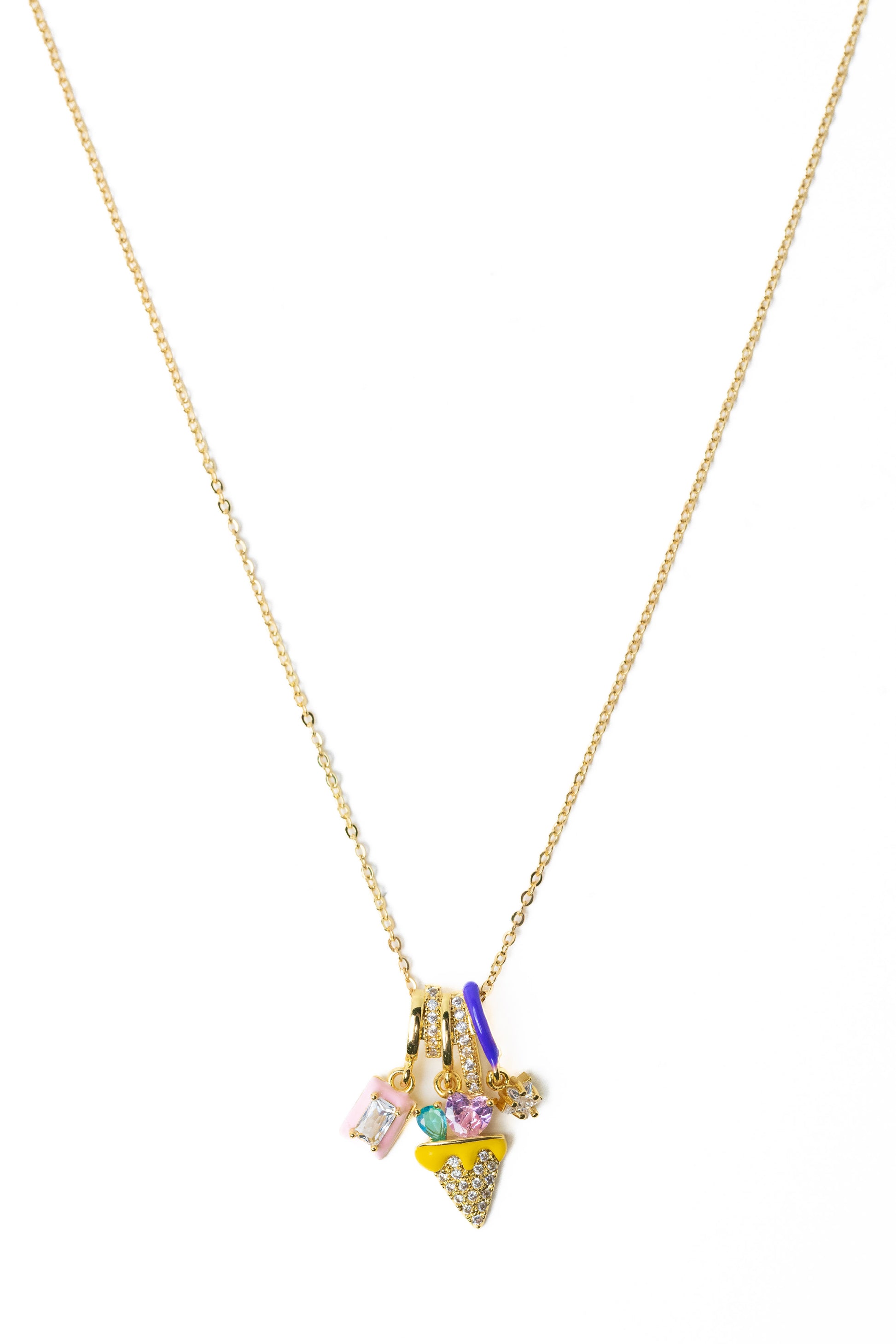 Magical Moments Necklace - Gold Ice Cream Kiss
