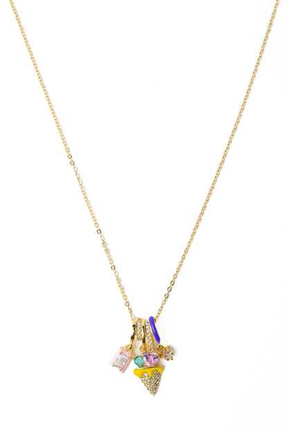 Magical Moments Necklace - Gold Ice Cream Kiss