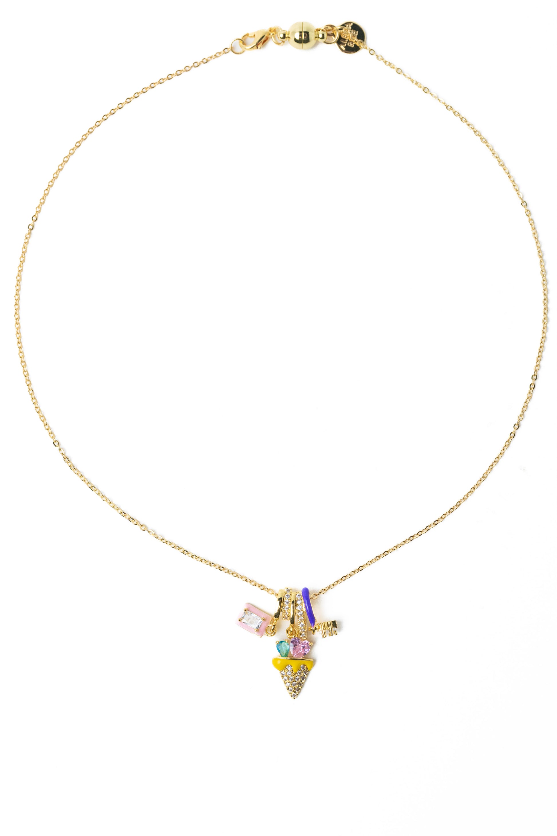 Magical Moments Necklace - Gold Ice Cream Kiss