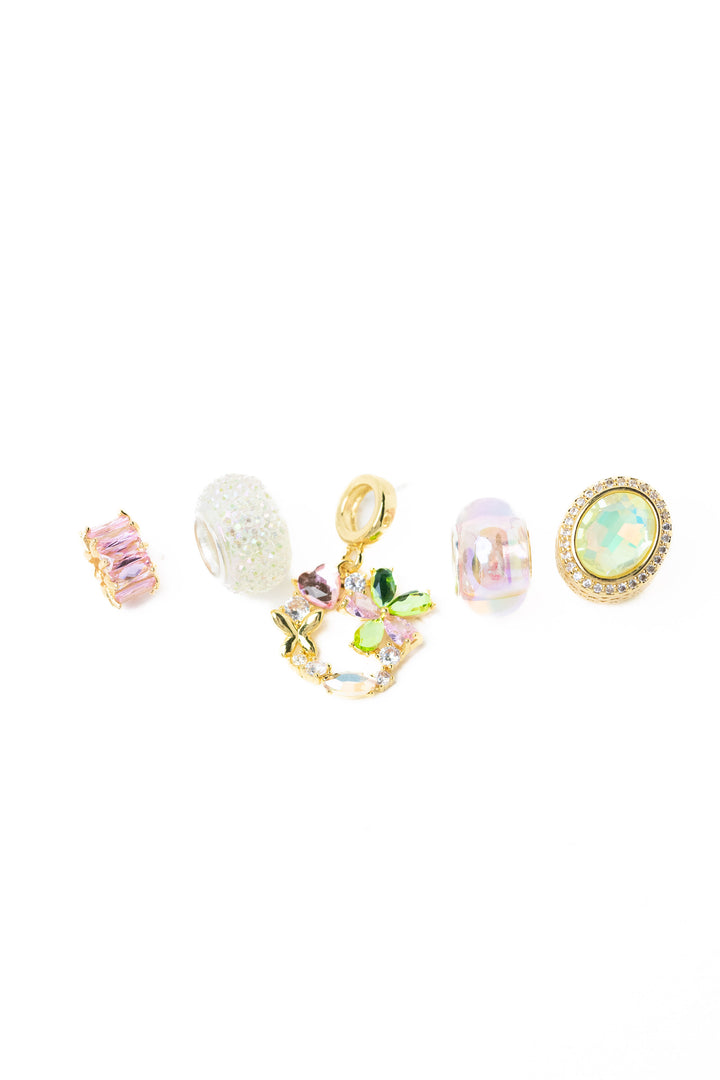 Charm BAR - Gold Petal Opal
