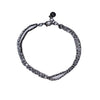 Crystal Rain Anklet - Gunmetal