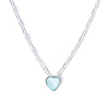 Moonlit Melody Necklace - Liquid Metallic Pearl White Pale Turquoise