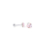 Mini Radiant Love Earrings - Silver Petal