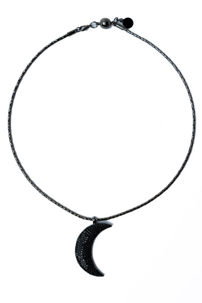 Lunate Necklace - Gunmetal