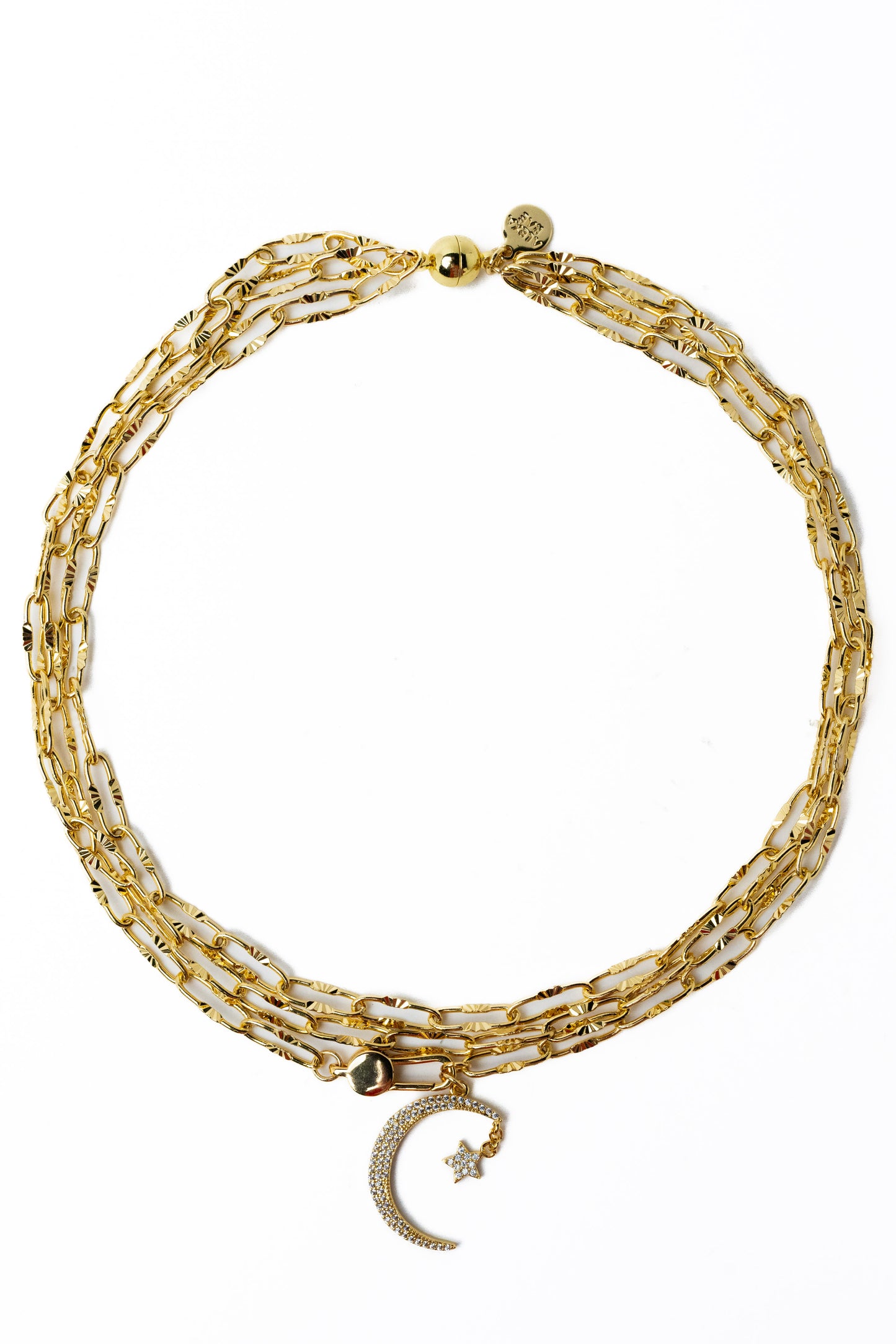 Winter Moon Necklace - Gold