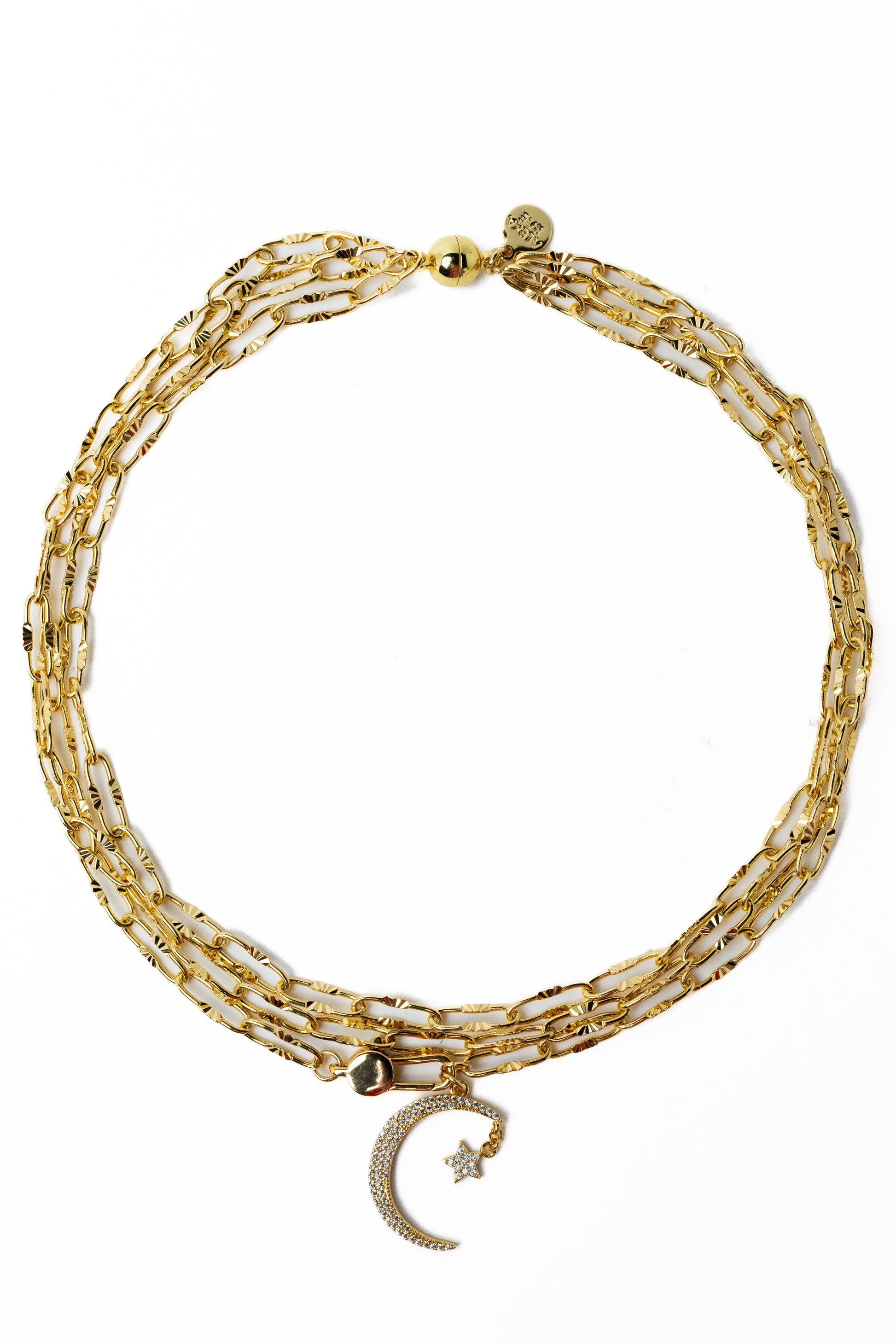 Winter Moon Necklace - Gold