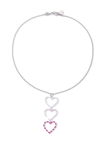 Dainty Love Necklace - Silver Petal