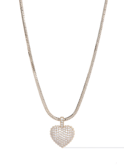 Dear Heart Necklace - Linen