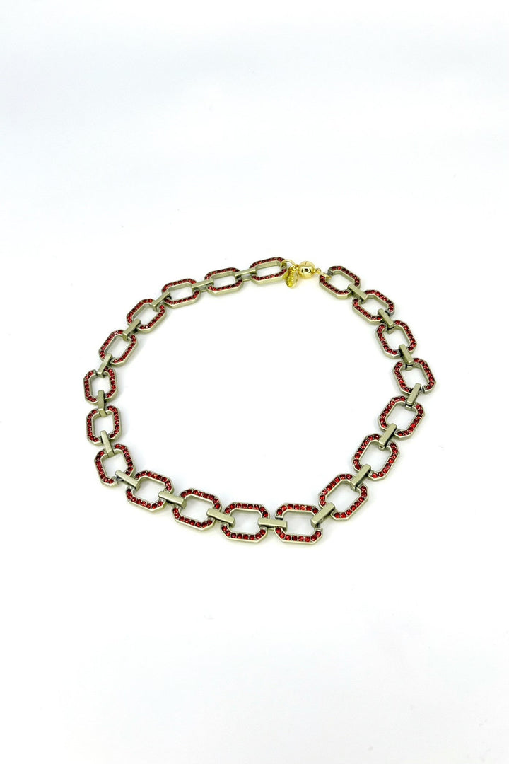 Let's Go Crazy Necklace - Metallic Kiwi Kiss