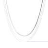 Double The Fun Necklace - Liquid Metallic Pearl White