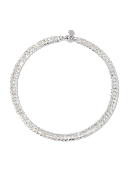 Dream On Necklace - Liquid Metallic Pearl White