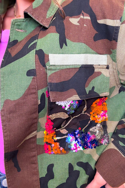 Hidden Gems Camo Floral Jacket
