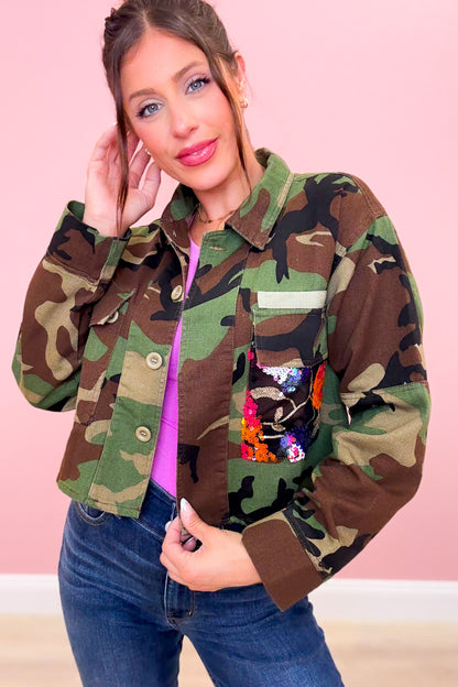 Hidden Gems Camo Floral Jacket
