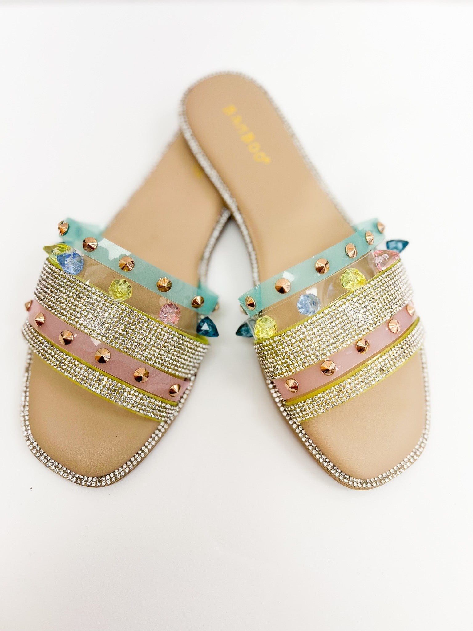 Rhinestone Strappy Toe Sandals - 3 Colors!