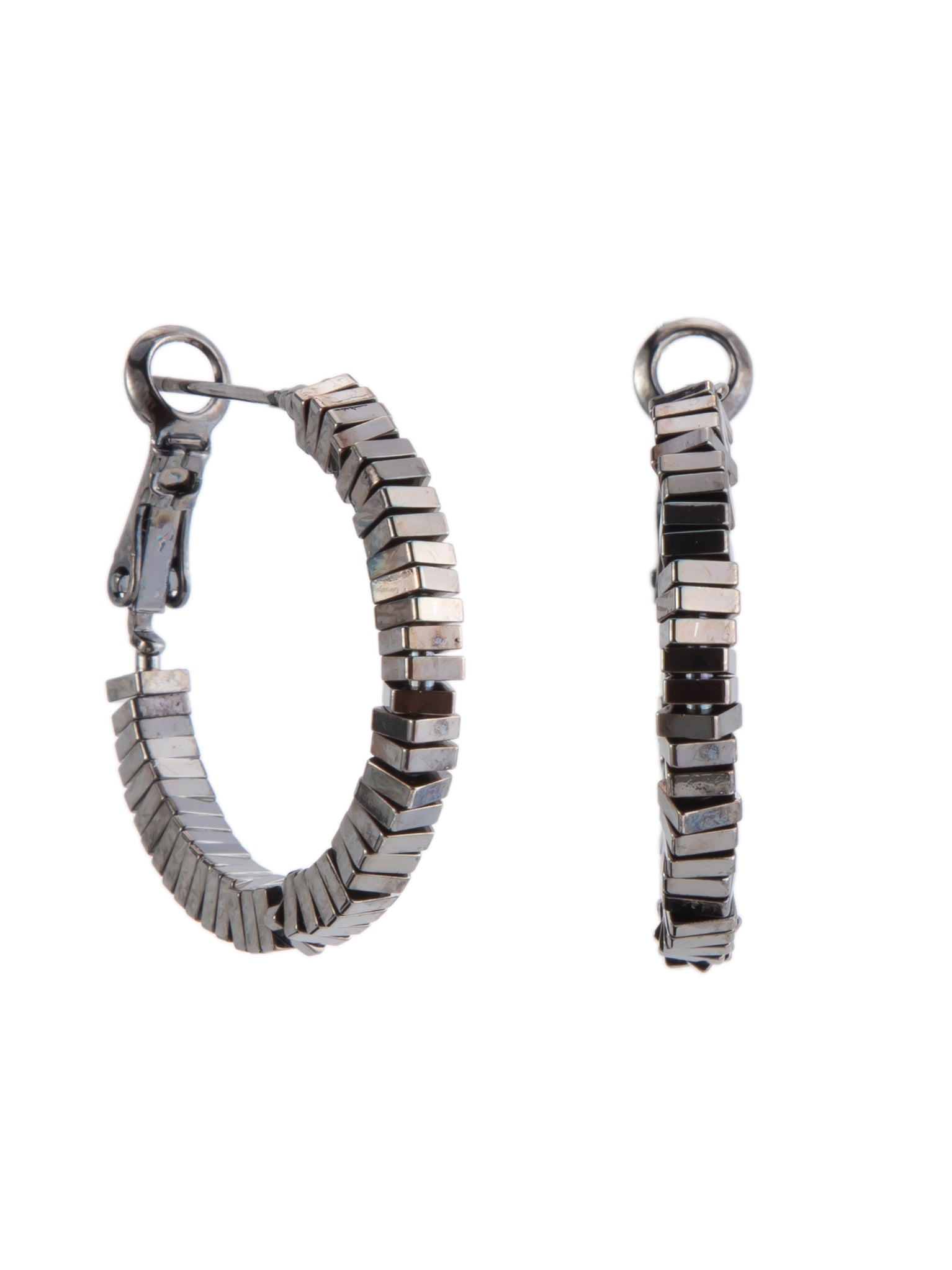 Edges Earrings - Gunmetal