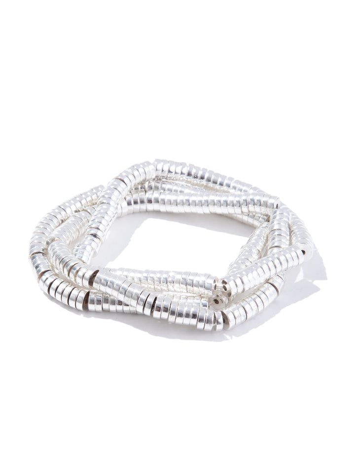 Elowen Bracelet Set  - Liquid Metallic Pearl White