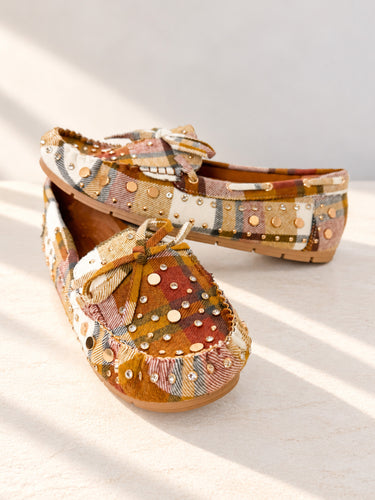 Midge Plaid Flats - Brown Plaid