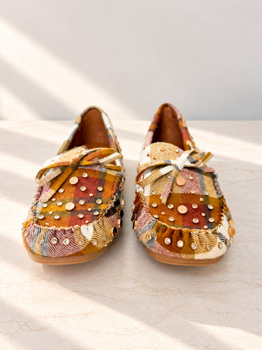 Midge Plaid Flats - Brown Plaid