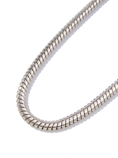 Eva Necklace - Metallic Linen