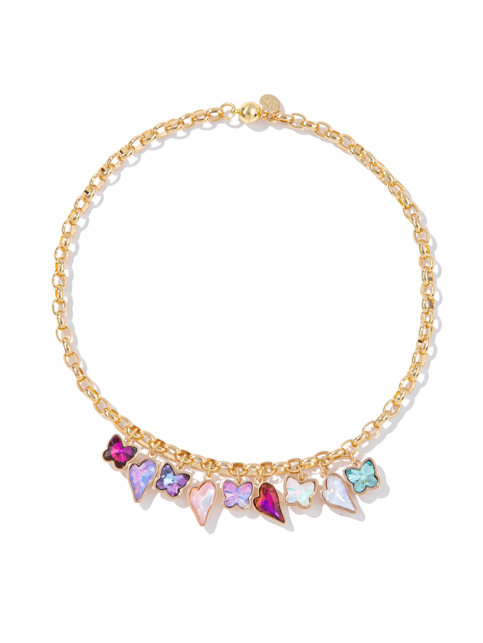 Fairy Flight Charm Necklace - Gold Multi